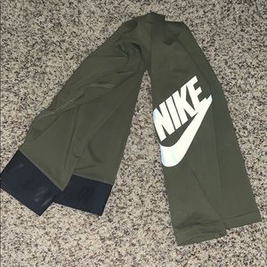 Army Green Nike Leggings w/ Black Band